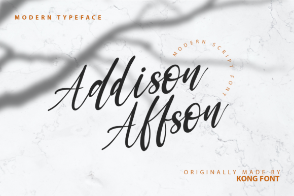 Addison Affson Handwritten Script Font for Digital Design
