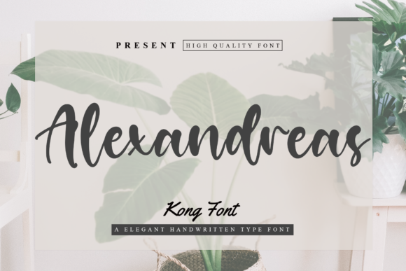 Alexandreas Handwritten Script Font for Editorial Design