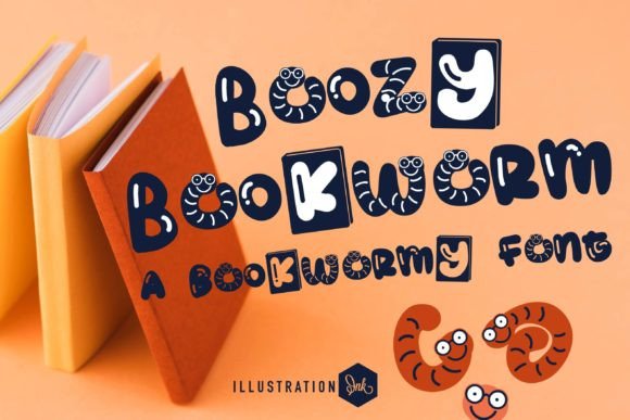 Boozy Bookworm Font for Bookish Handmade Brands