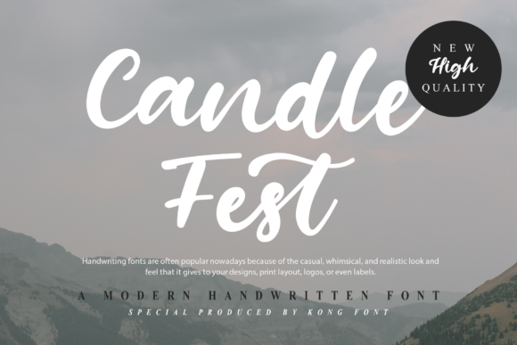 Candle Fest: A Playful Handwritten Script Font for Editorial Design