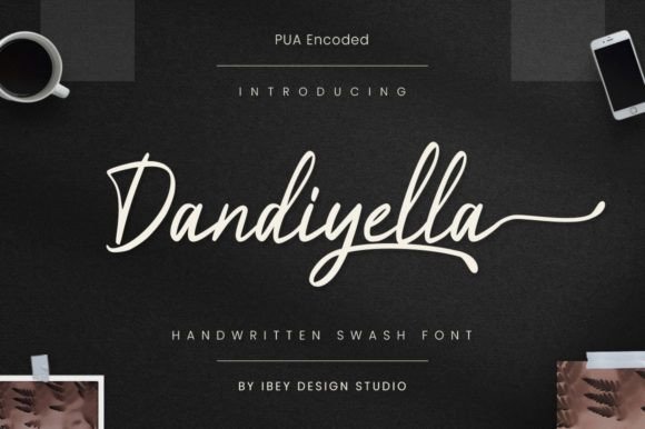 Dandiyella: A Script Handwritten Font for Creative Editorial Design