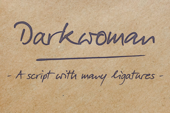 Darkwoman Handwritten Font for Elegant Craft Projects
