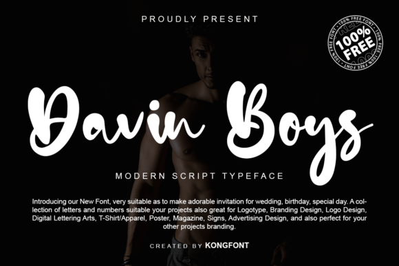 Davin Boys Script Font for Editorial Design
