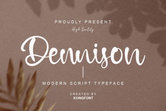 Dennison Handwritten Script Font for Small Business Branding