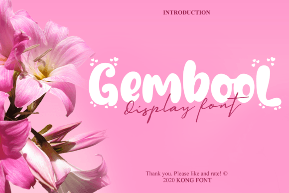 Gembool: A Modern Handwritten Font for Editorial Charm