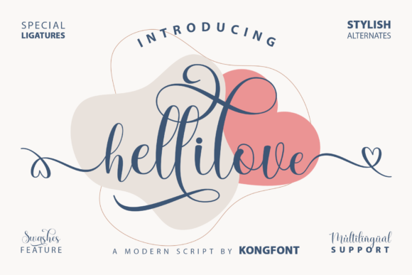 Hellilove: A Playful Script Font for Editorial Design
