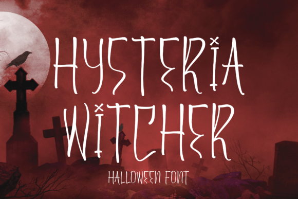 Hysteria Witcher: A Spooky Script Font for Editorial Design