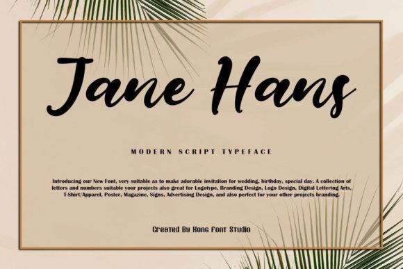 Jane Hans: A Modern Playful Script Font for Small Business Branding