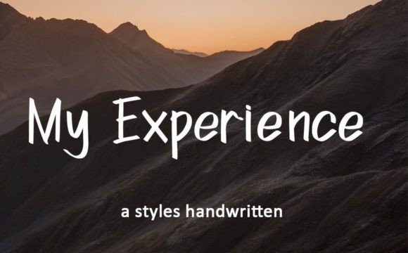 My Experience: A Handwritten Font for Editorial Creativity
