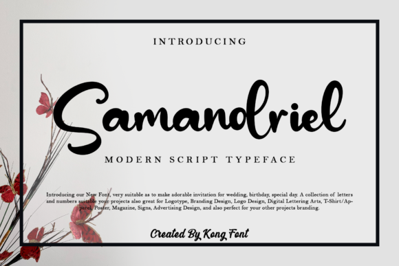 Samandriel: A Playful Handwritten Script Font for Small Business Branding