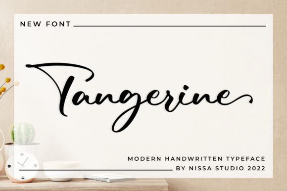Tangerine: A Script Handwritten Font for Elegant Craft Projects